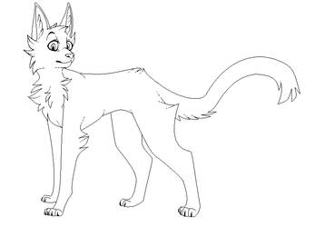 Kitty lineart .free use.