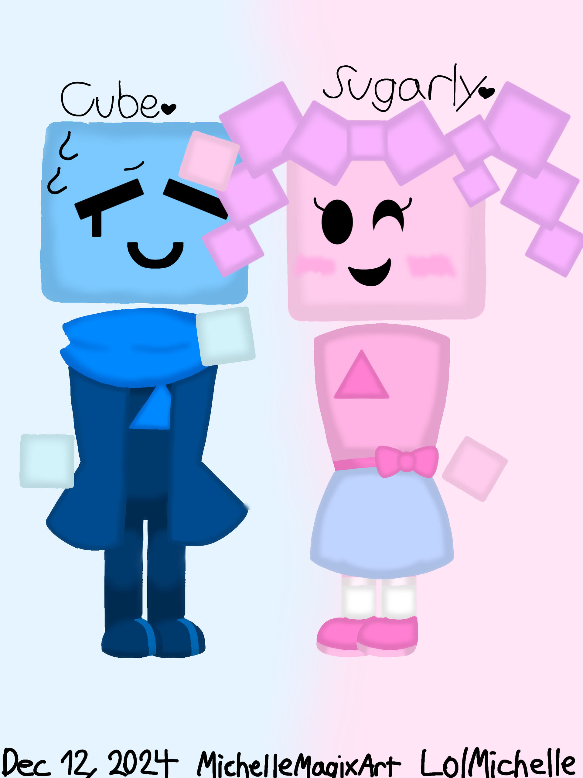Cube and Sugarly (Finished on Dec 12!) by MichelleMagixArt on DeviantArt