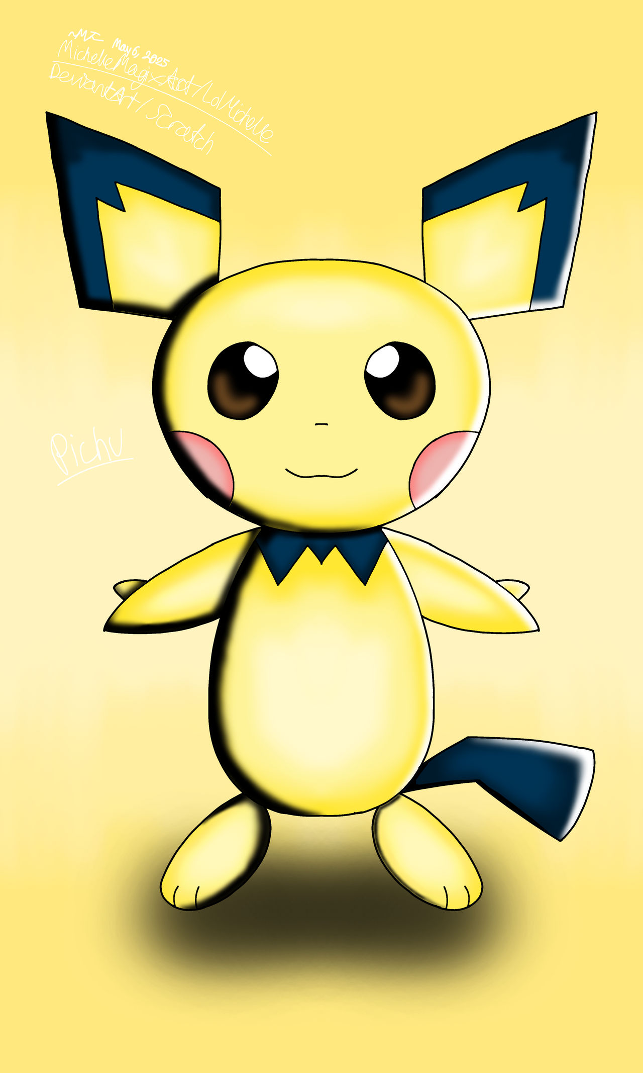 Pichu Grumpy My Artwork of Pichu by ItzLolMichelle on DeviantArt
