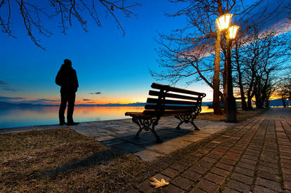 Sunset bench