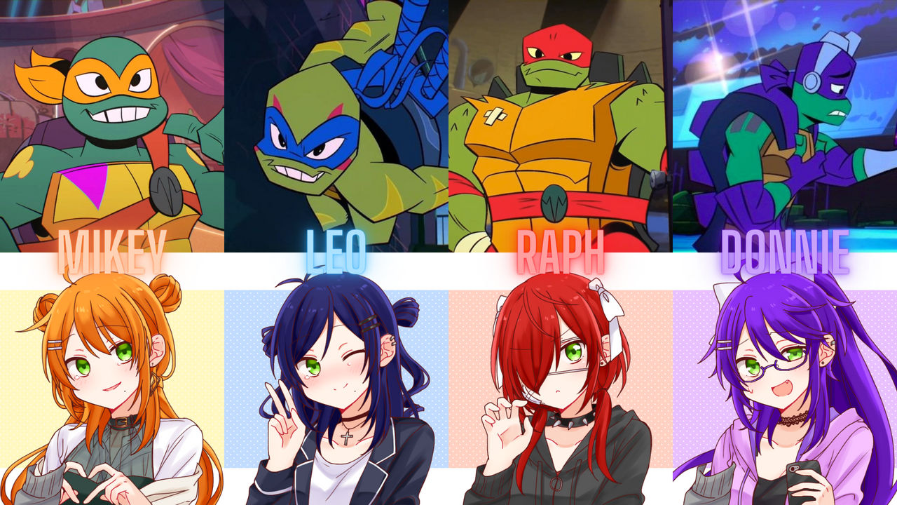 TMNT (Anime Girls) by LupinMK on DeviantArt
