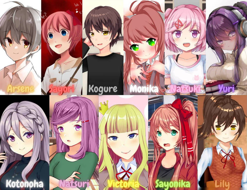 Members Of The Doki Doki Literature Club By LupinMK On DeviantArt members-of-the-doki-doki-literature-club-by-lupinmk-on-deviantart