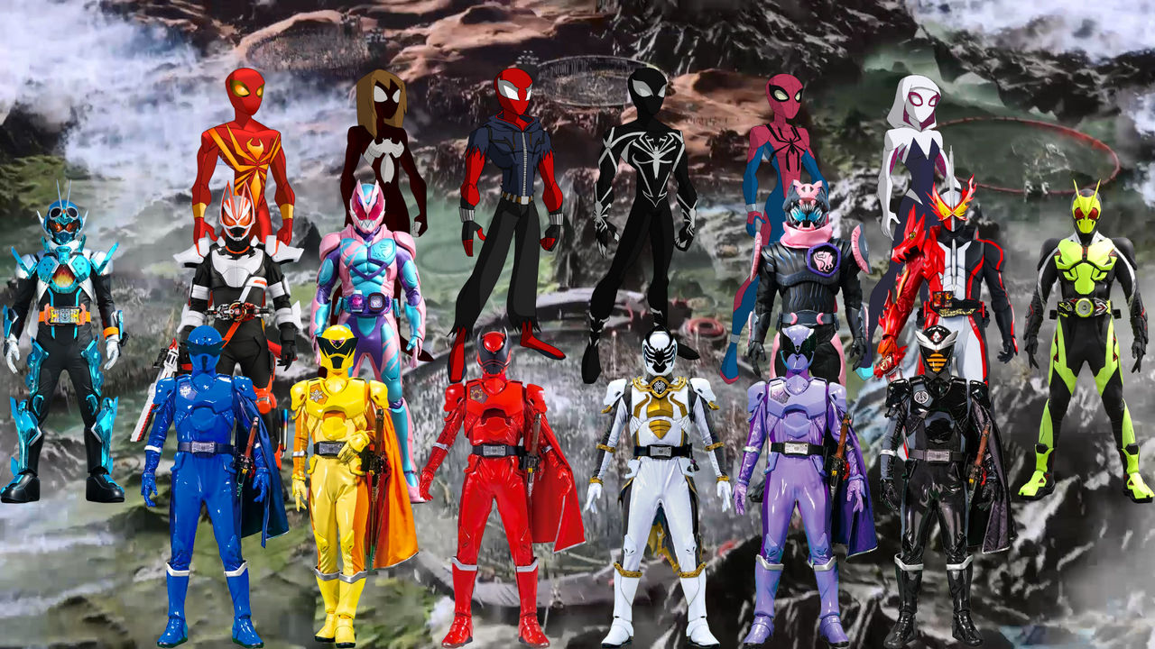 Kamen Rider x Super Sentai x Spider-Verse (2) by LupinMK on DeviantArt