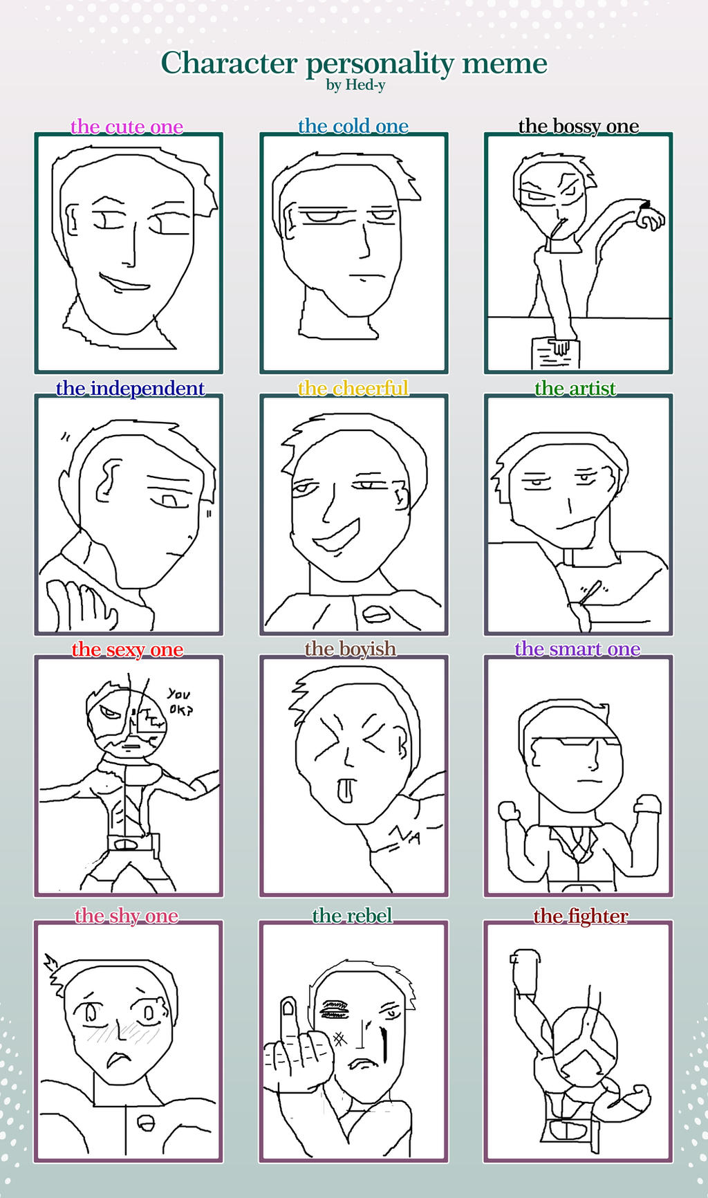 Characterization Meme Character Personality Meme By Hed Y by deviantwalk3 on DeviantArt