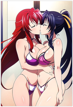 Rias x Akeno. Desire to love each other