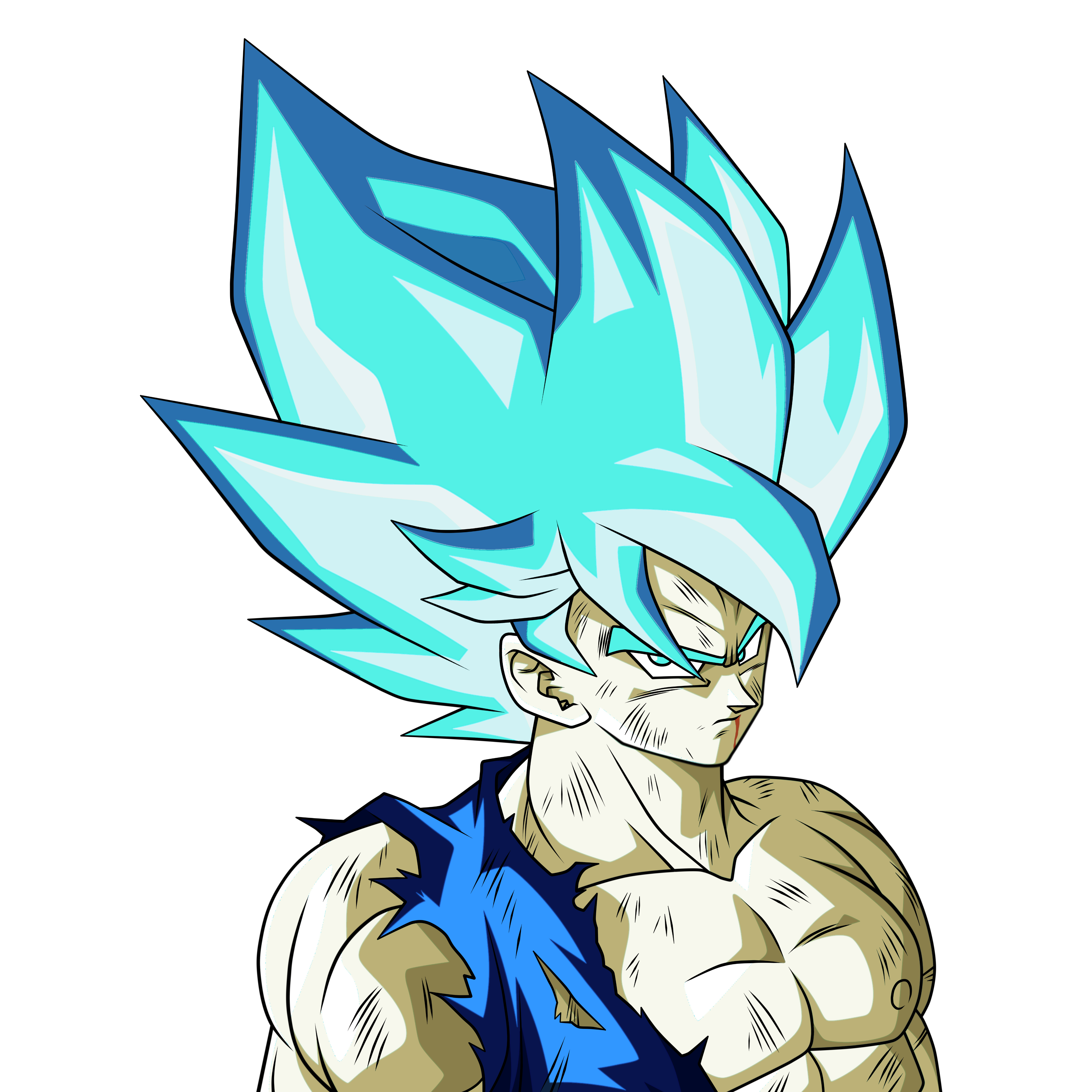 Goku Universal ssj Blue  Goku desenho, Goku, Desenho