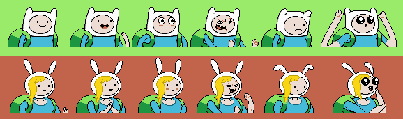 Adventure Time RPG Mugshots: Finn and Fionna