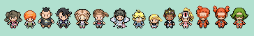 Characters from Pokemon X Y Sprites