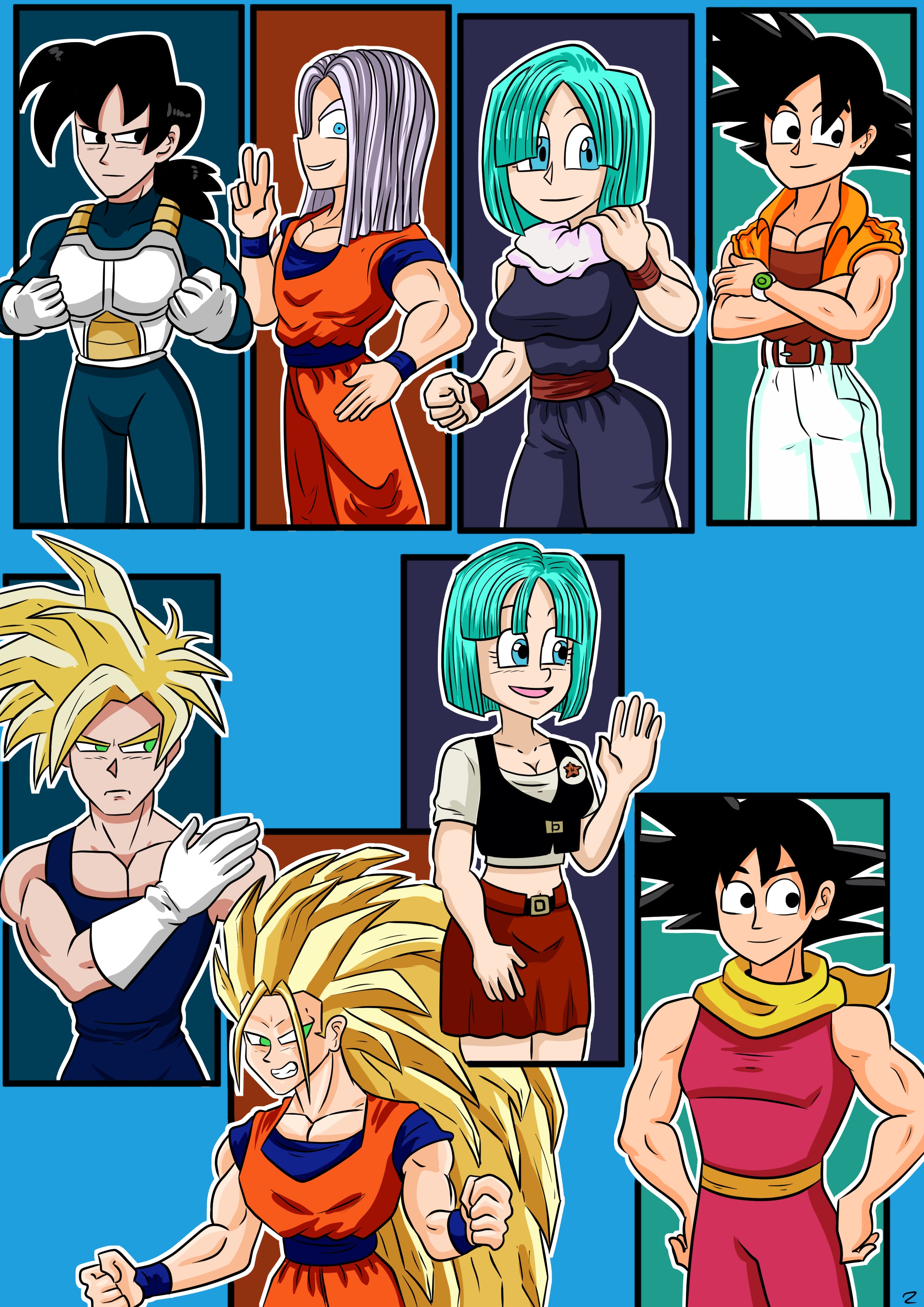 DBZ Girls Swap by BlazingShadic on DeviantArt