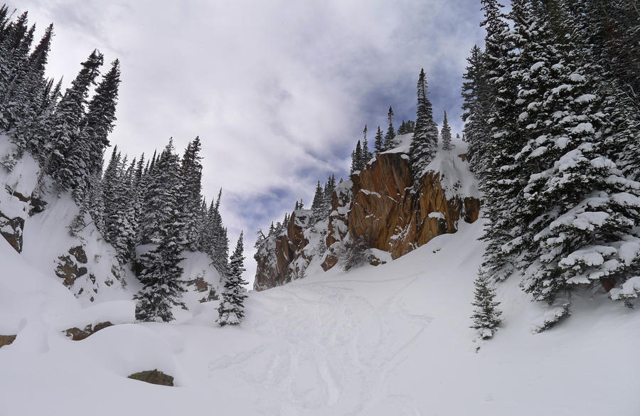 Loch Vale Trail in Winter