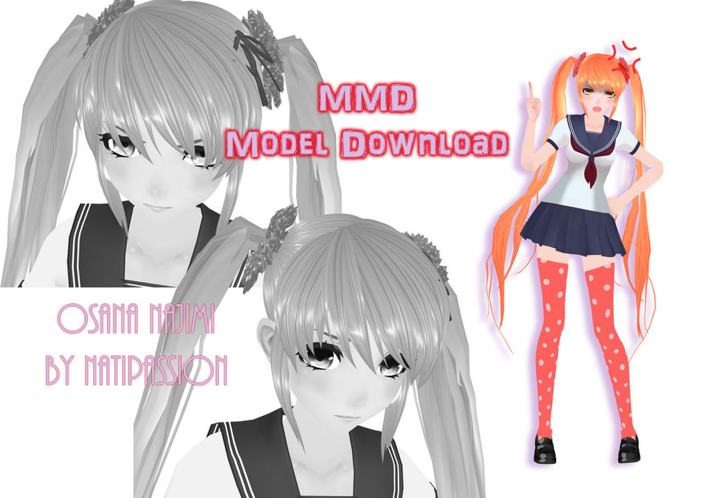 mmd Osana Najimi by KittyChanMMD on DeviantArt