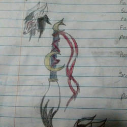 My Okami OC'S Weapon and Face