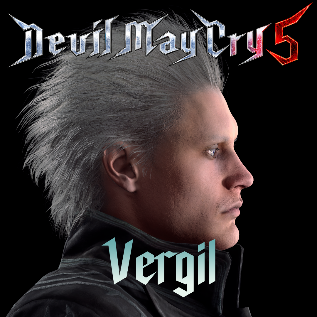 Devil May Cry 5 Dante Close Up Render PNG by VigoorDesigns on