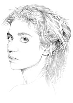 Female Portrait Pencil Drawing