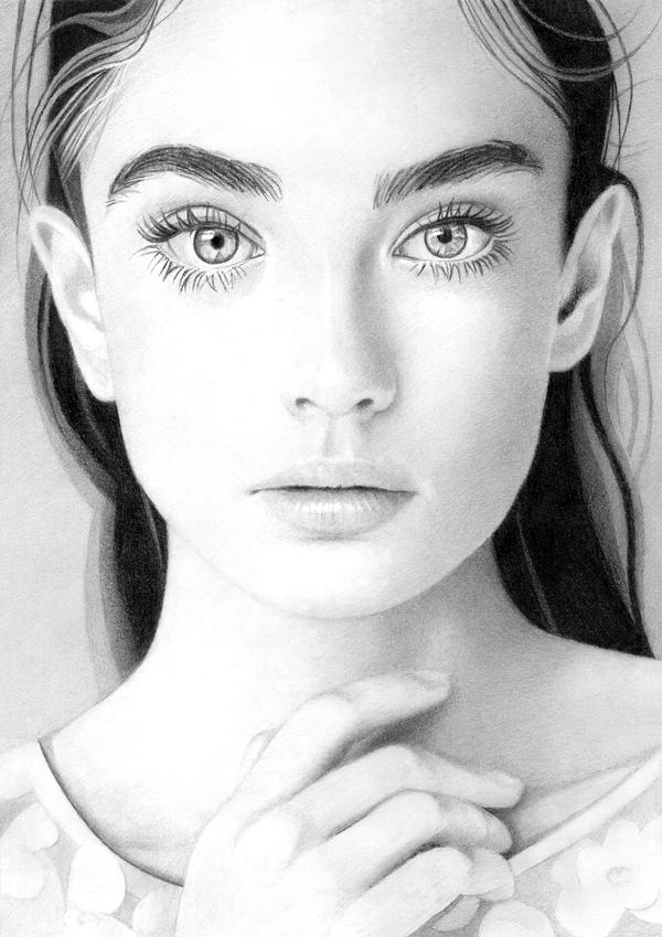 Female Portrait Pencil Drawing by MatthewHackArt on DeviantArt