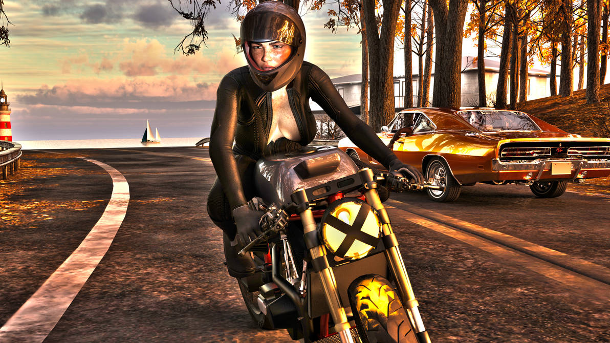 Motorcycle Racing Girl 002 by doohan666 on DeviantArt