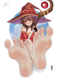 giant Megumin konosuba/ feet / foot