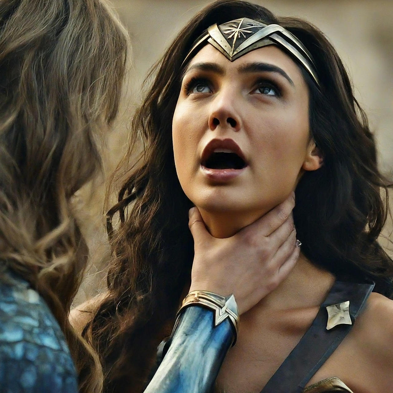 Wonder Woman choked by Supergirl by strangle15555 on DeviantArt
