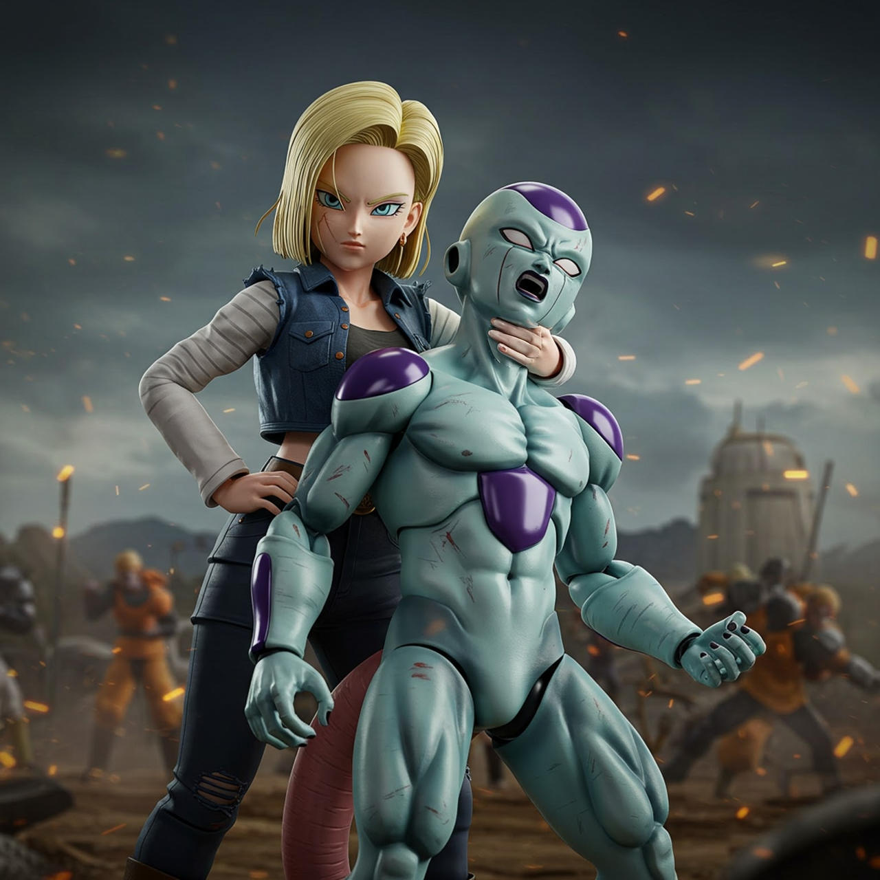 Android 73 Death Android 18 chokes Frieza to death by strangle15555 on DeviantArt