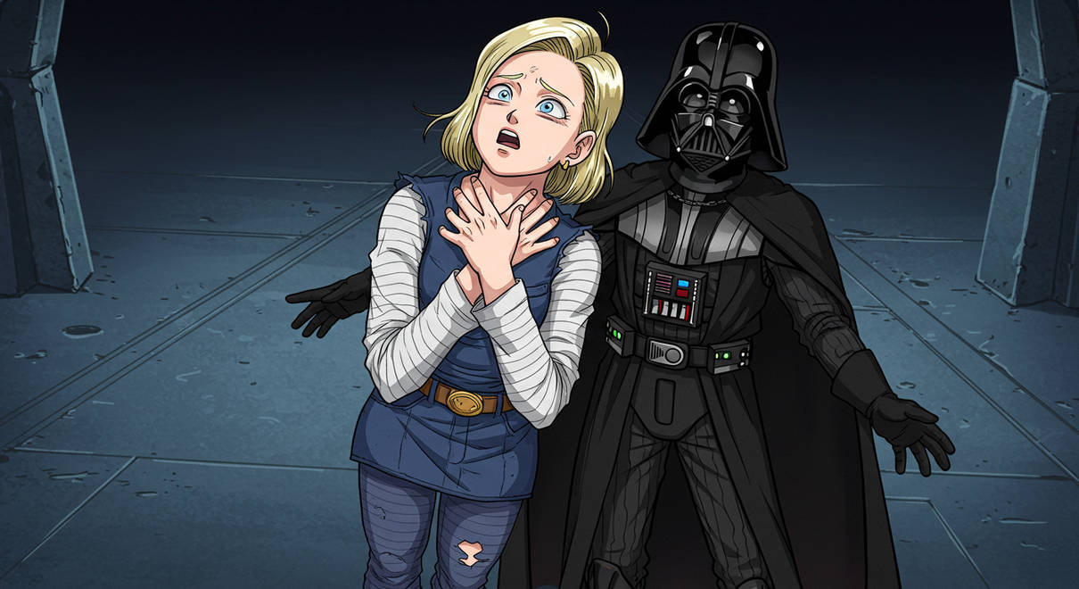 Darth Vader force chokes Android 18 by strangle15555 on DeviantArt