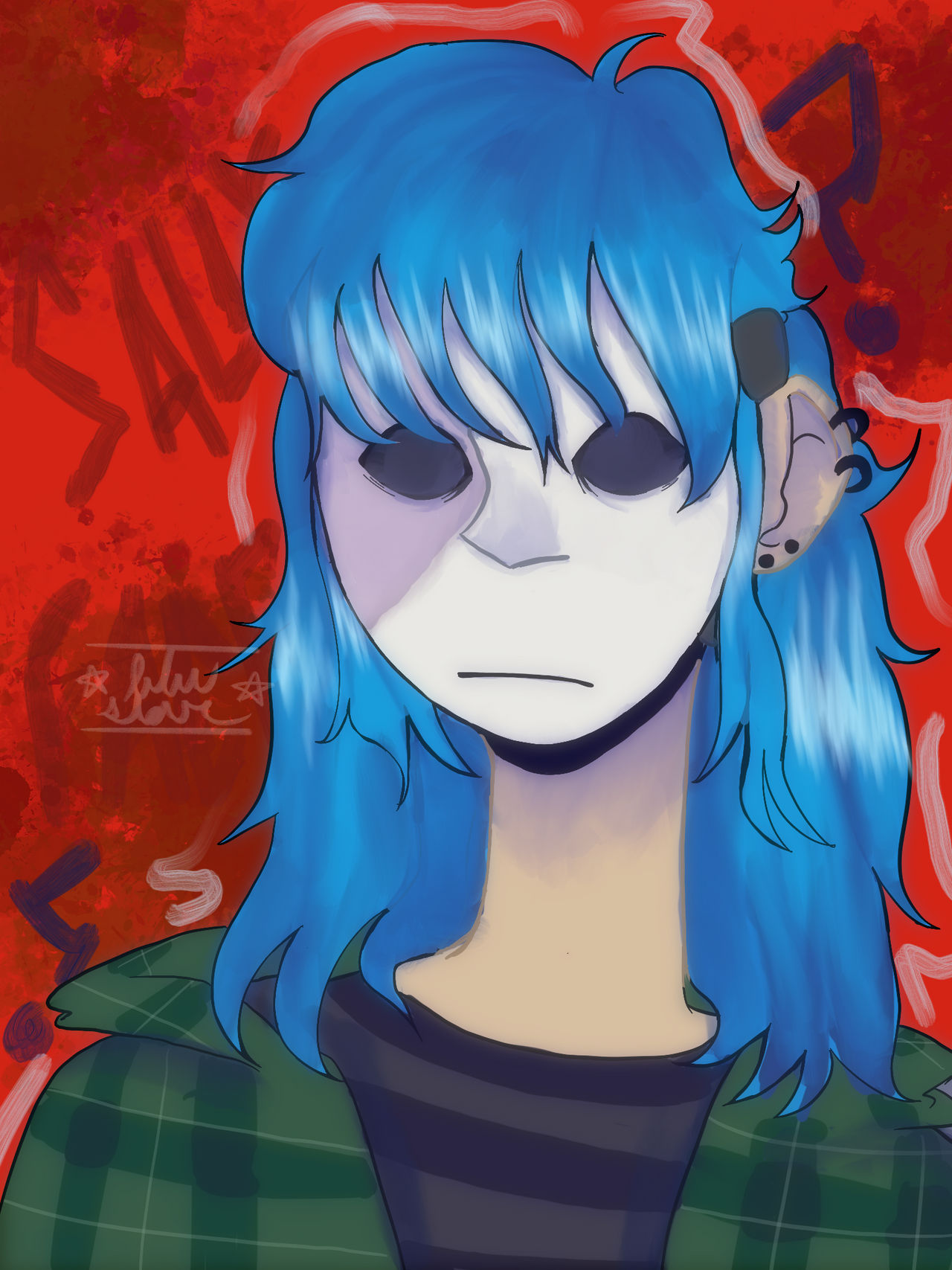 {Sally Face Drawing} by bluxvampire4life on DeviantArt