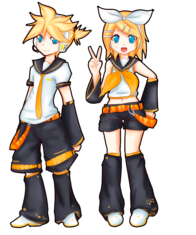 Kagamine Rin And Len By Luycaslima On DeviantArt kagamine-rin-and-len-by-luycaslima-on-deviantart