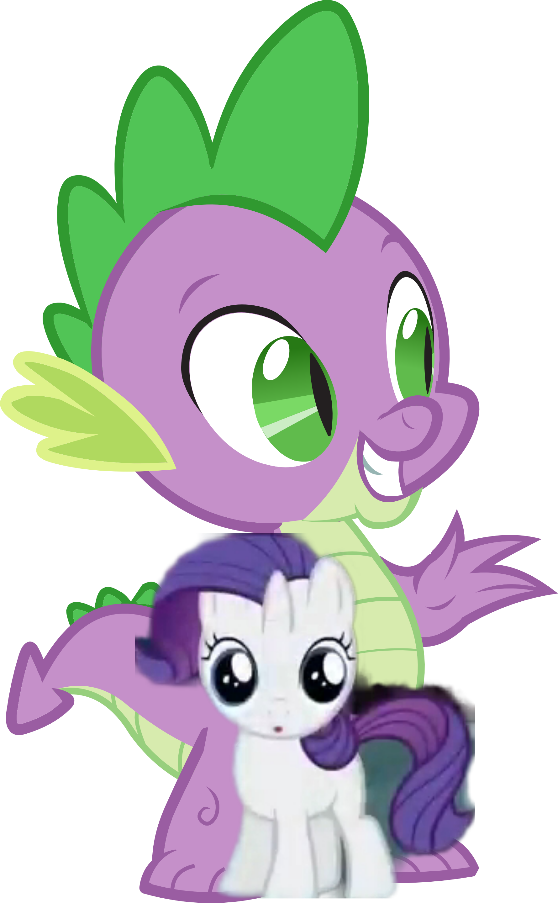 Spike and Baby Rarity (My Little Pony) by EBOTIZER on DeviantArt