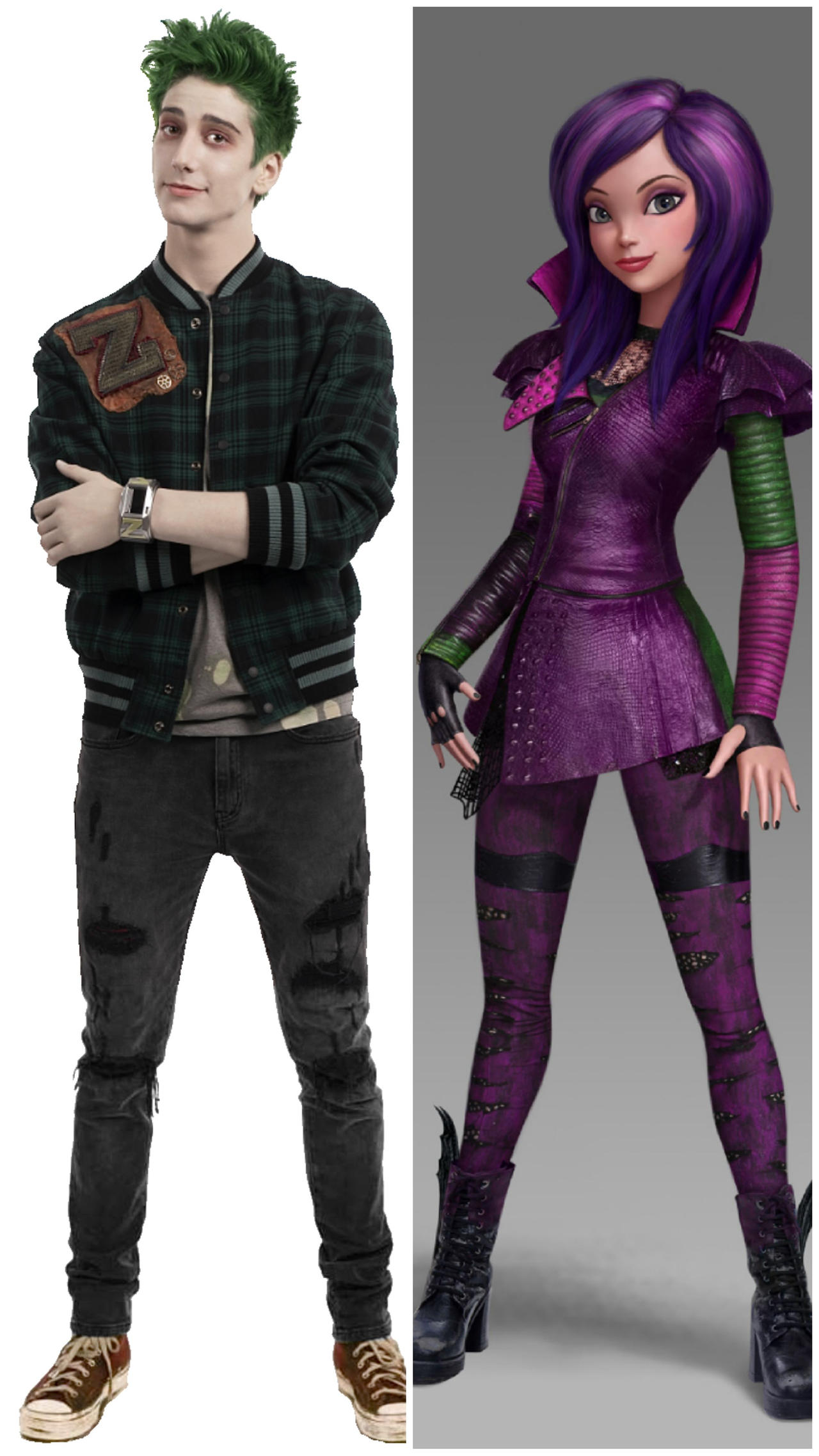 Zed and Mal (Zombies/Descendants) by EBOTIZER on DeviantArt