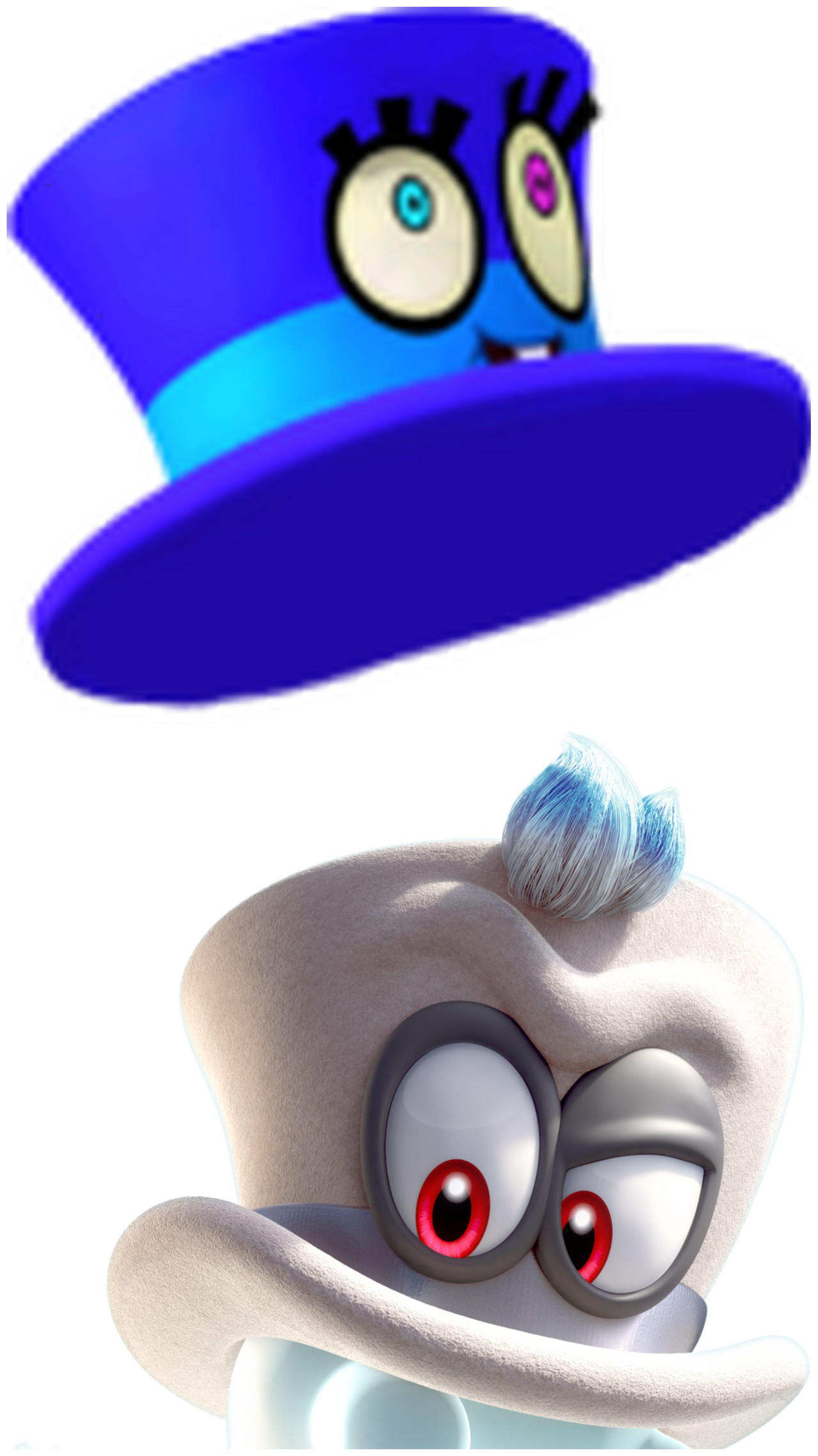 Cappy Behind Big Top and Cappy (Mario) by EBOTIZER on DeviantArt