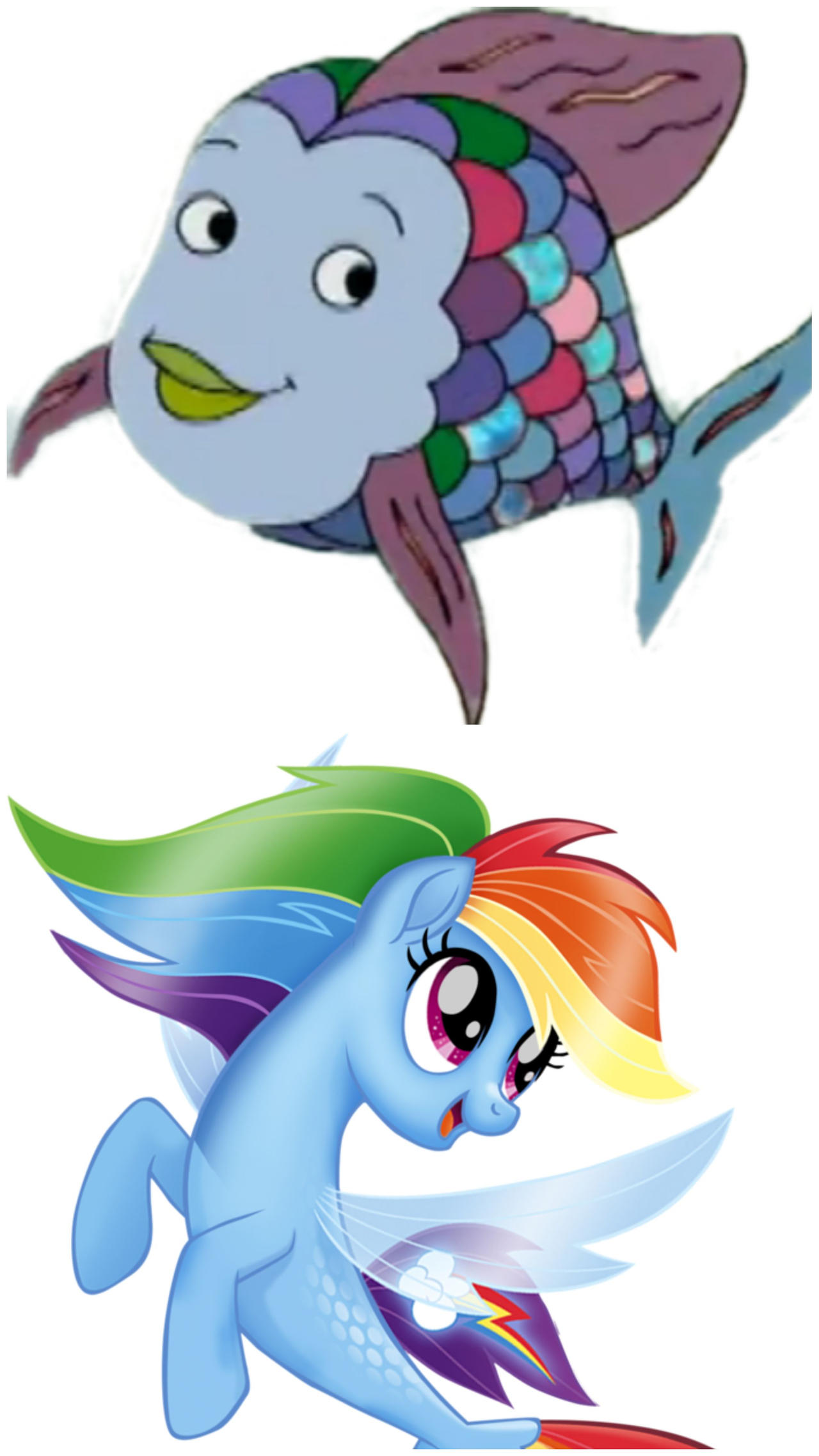 Deviantart Mlp Fish Rainbow x2 (Rainbow Fish/My Little Pony) by EBOTIZER on DeviantArt