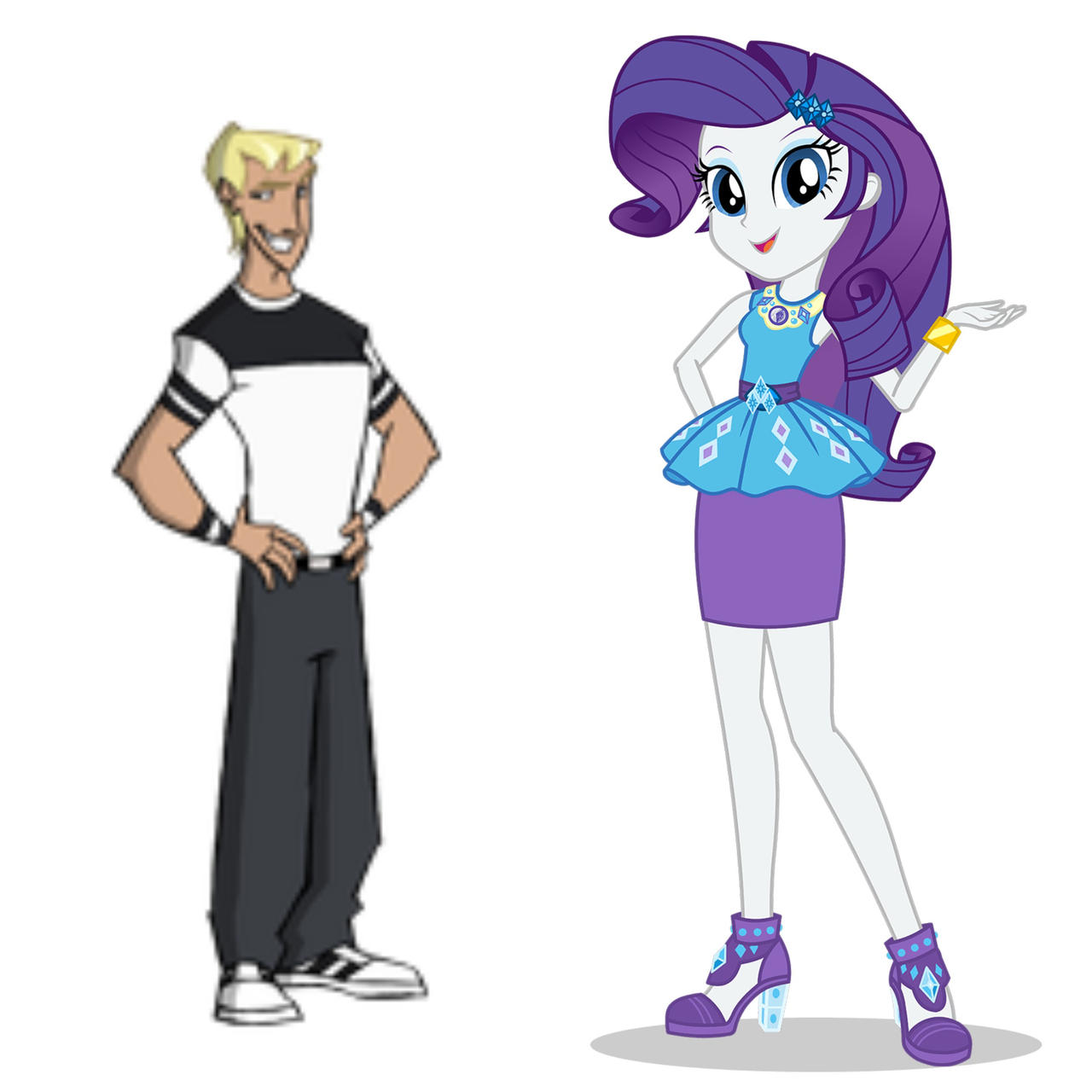 Neil and Rarity (Class of Titans/My Little Pony) by EBOTIZER on DeviantArt