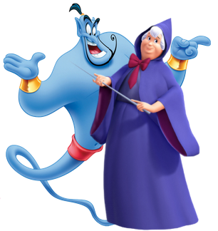Genie and Fairy Godmother (Aladdin/Cinderella) by EBOTIZER on DeviantArt