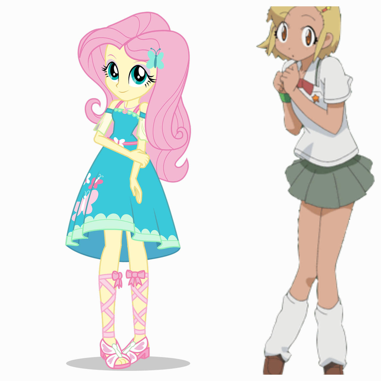 Fluttershy and Angol Mois(My Little Pony/Sgt Frog) by EBOTIZER on ...