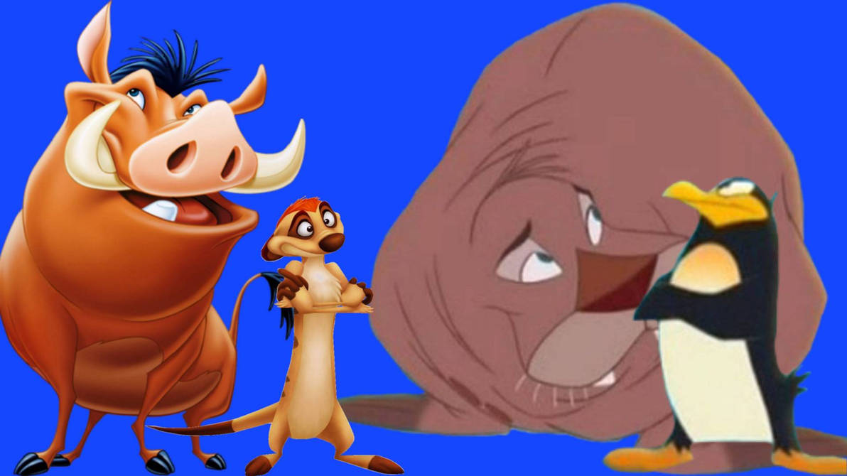 Timon, Pumbaa, Tip, and Dash by EBOTIZER on DeviantArt