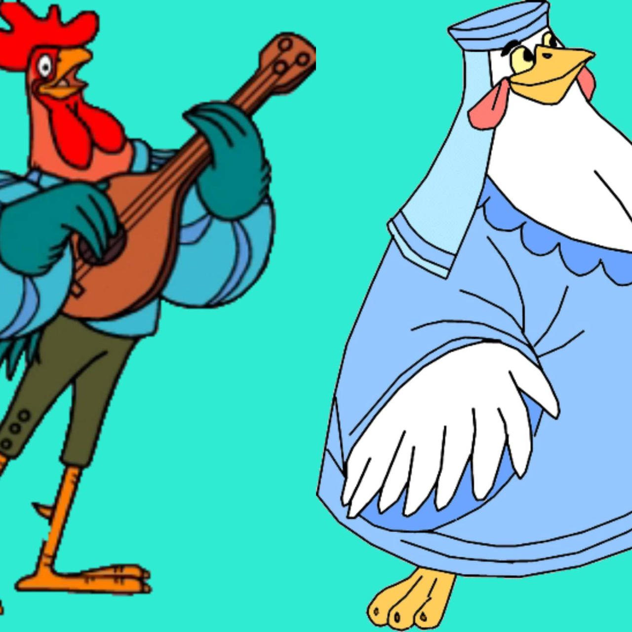 Alan-A-Dale and Lady Kluck by EBOTIZER on DeviantArt