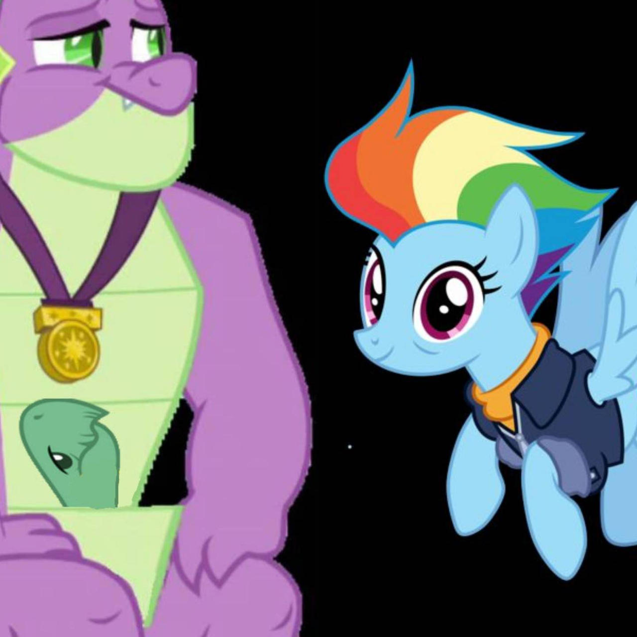 Rainbow Dash, Spike, and Tank 3 by EBOTIZER on DeviantArt