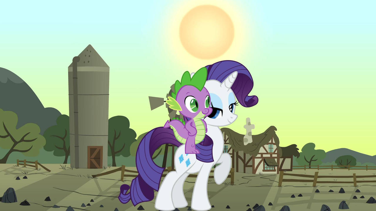 Rarity and Spike at the Rock Farm by EBOTIZER on DeviantArt