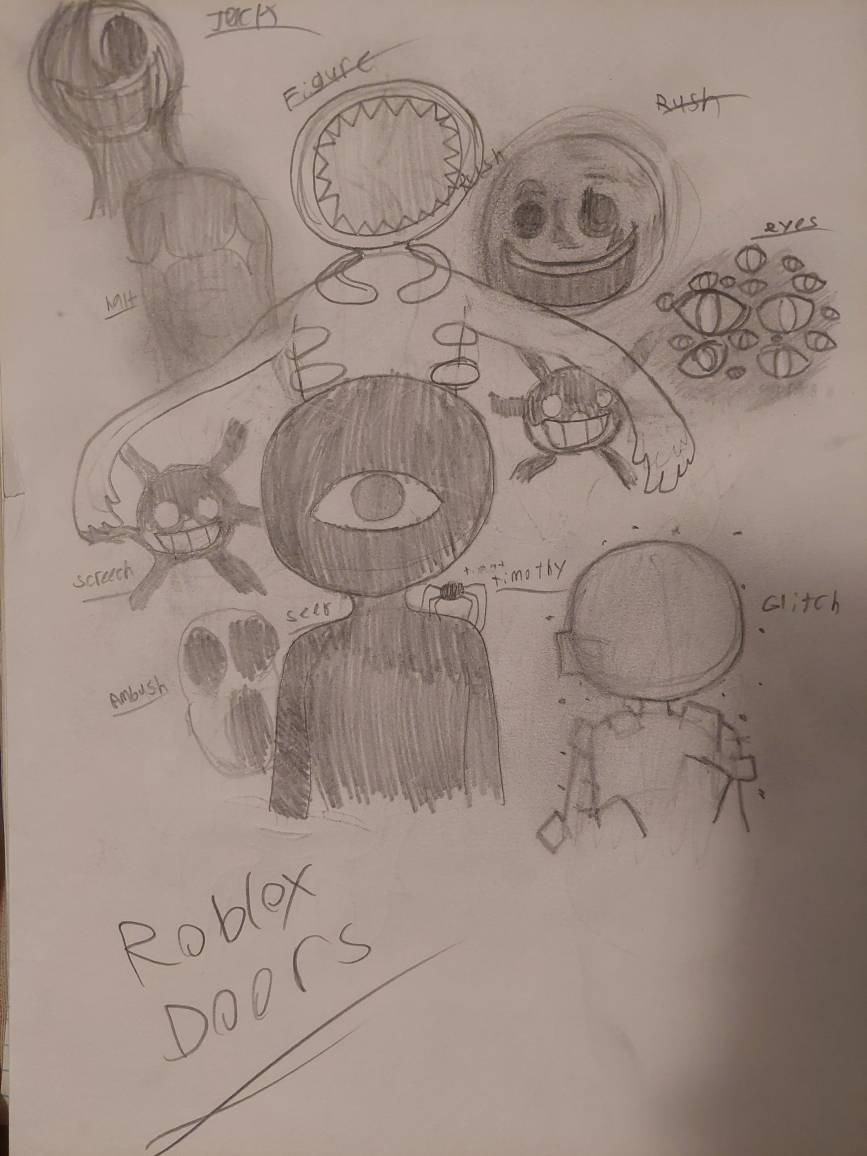 How To Draw Eyes  Roblox Doors 