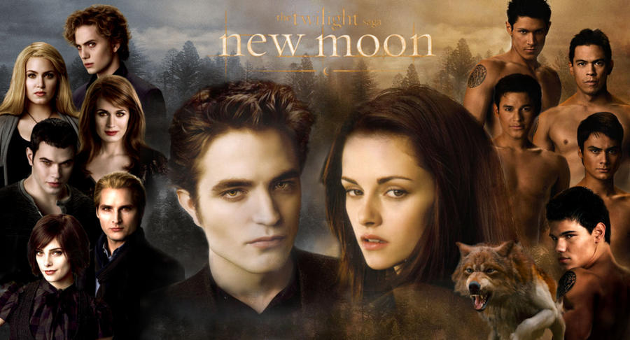 new moon cast poster