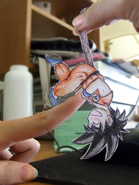 Ticklish Goku paper child