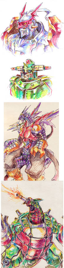 Colour pencil Digimon