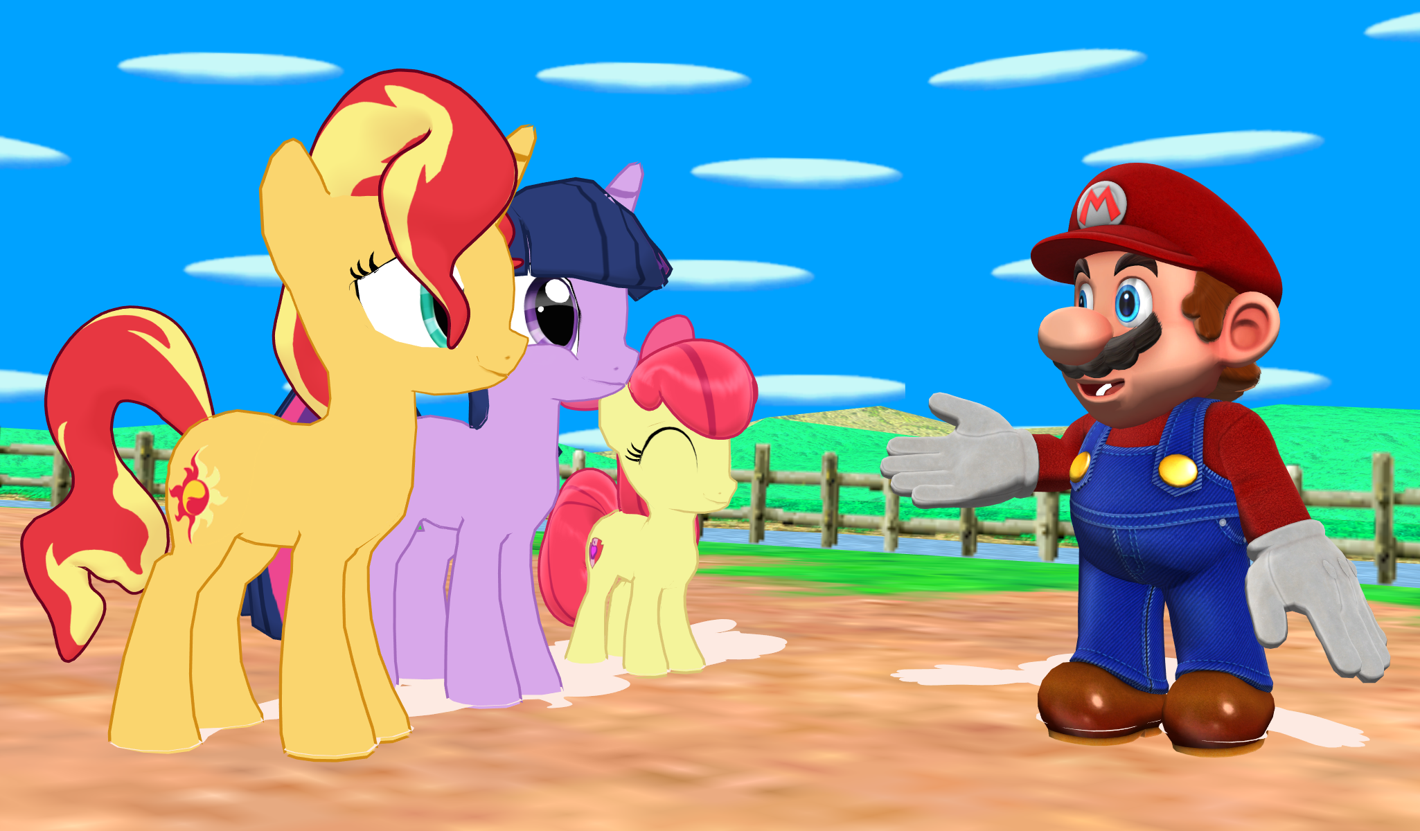 Three Ponies Three Ponies meet Mario (MMD) by supercarlosvillar on DeviantArt