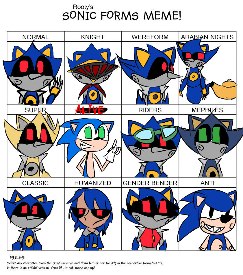Metal sonic forms by honeypieYT on DeviantArt