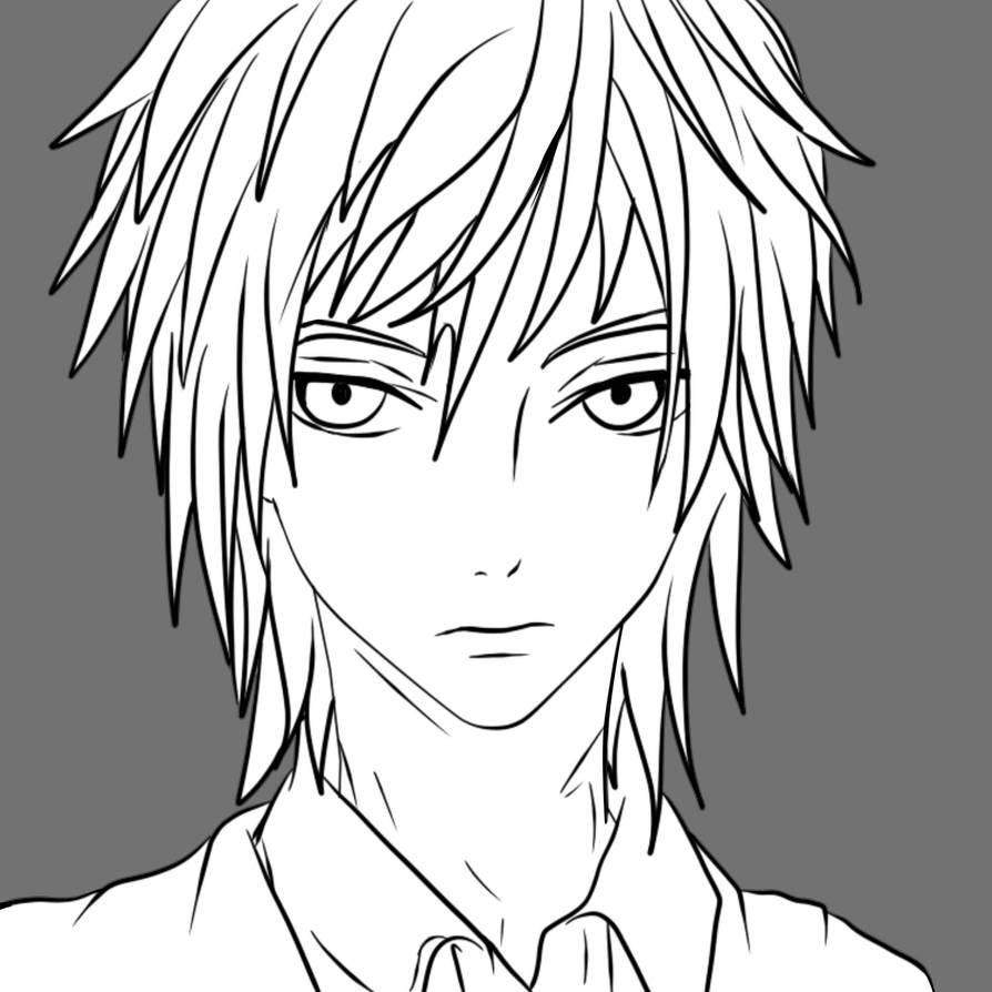 Male anime eye lineart - CLIP STUDIO ASSETS