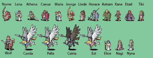picture with sprites of all my favorite Fire Emblem characters, but not all...