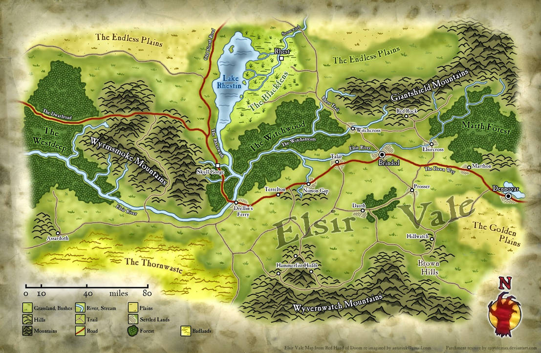 Eldus Valley Rmap Red Hand of Doom: Elsir Vale Map (Player) by Antariuk on DeviantArt
