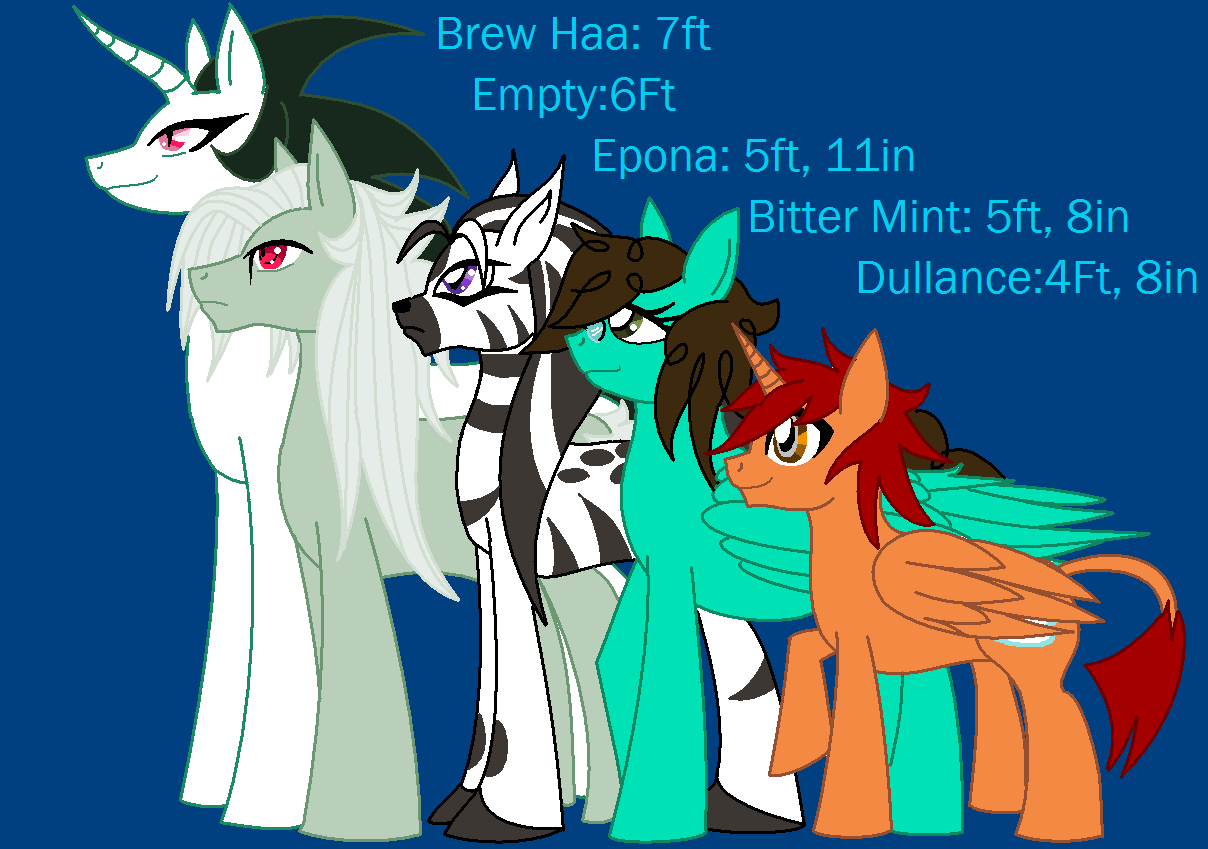 OC Pony height Chart