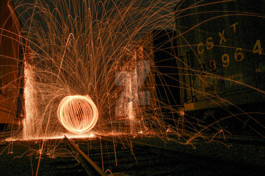 Light Painting on the Tracks