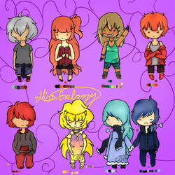 All the planets chibi