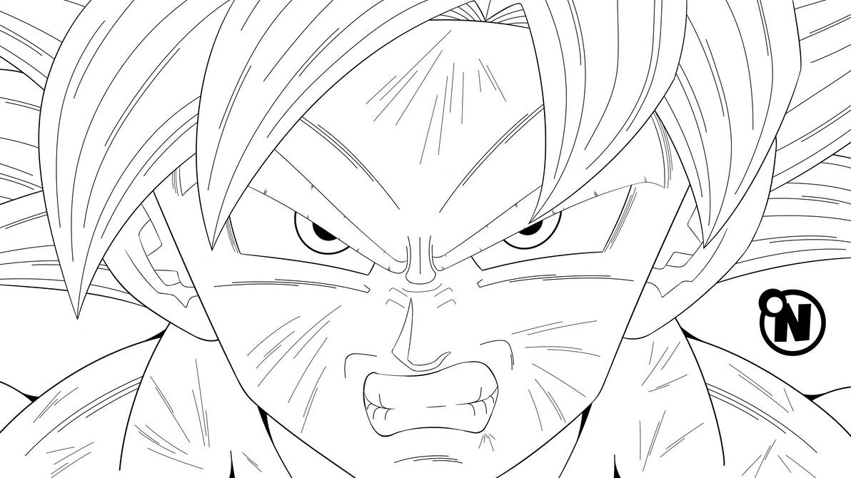 Goku Furioso en Ultra Instinto (Delineado) by Nexshiel on DeviantArt